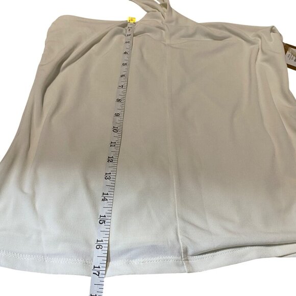 Ellen Tracy Womens Chalk White Halter Top Sleeveless Style Size M - Picture 4 of 16